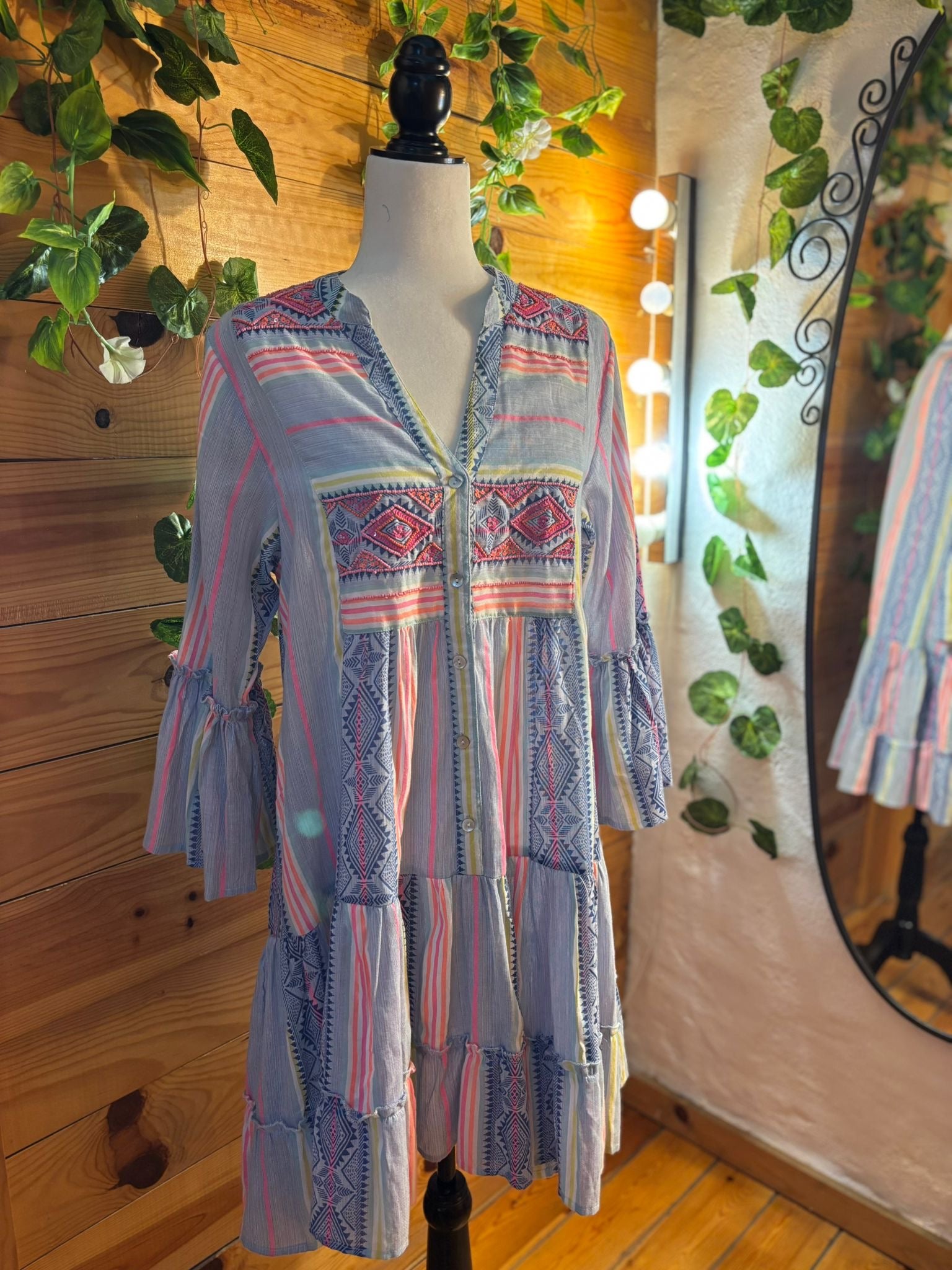 Vestido corto algodón