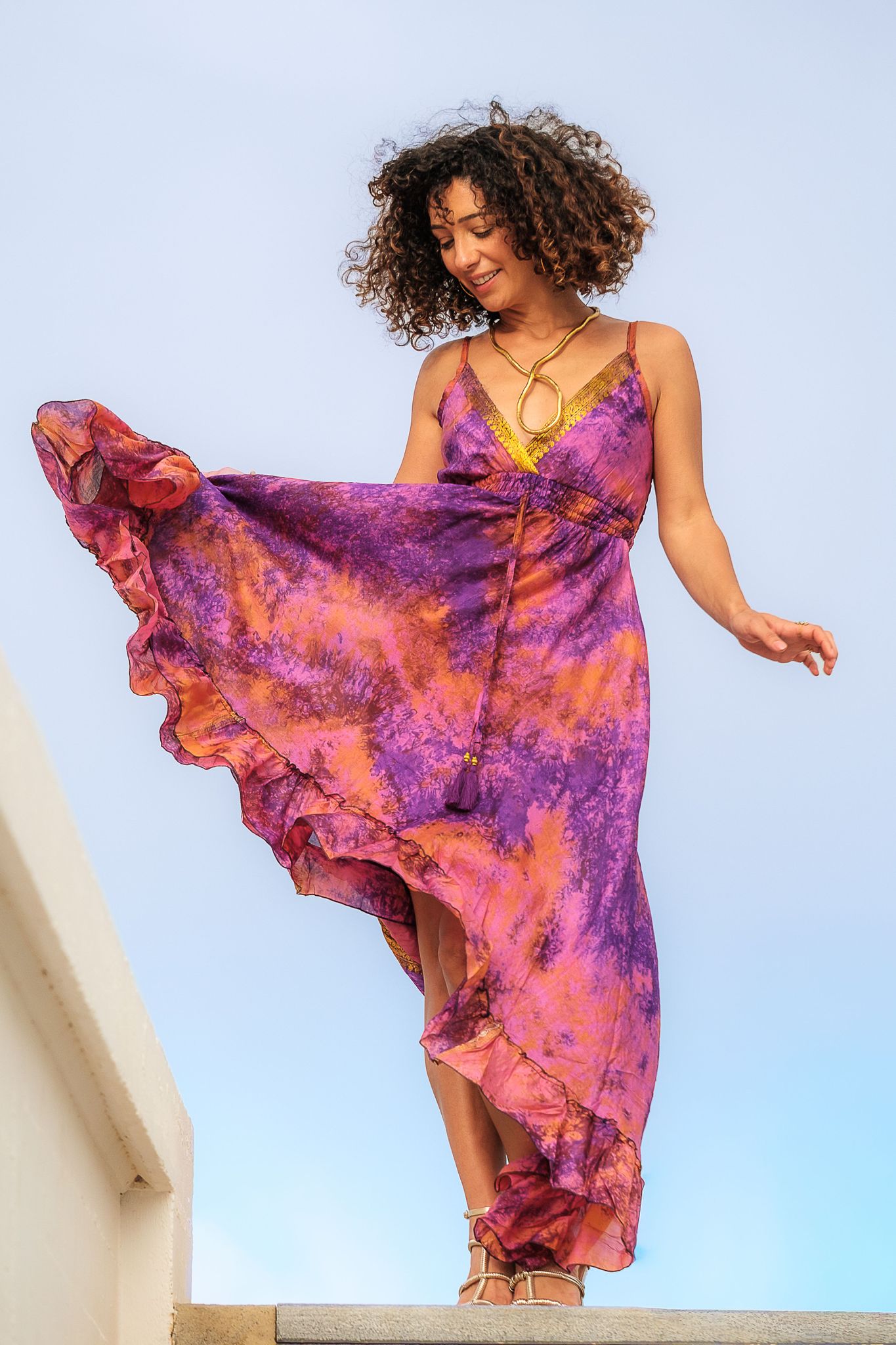Vestido seda thai